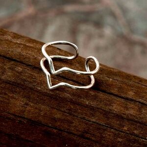 Highland west wire silver ear cuff